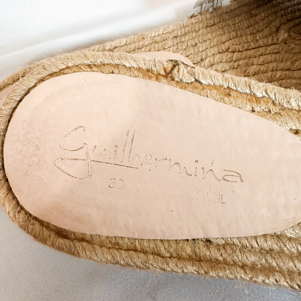 ANTHROPOLOGIE Guilhermina Woven Leather Slide Sandal White EU 38 EUC - Picture 6 of 7